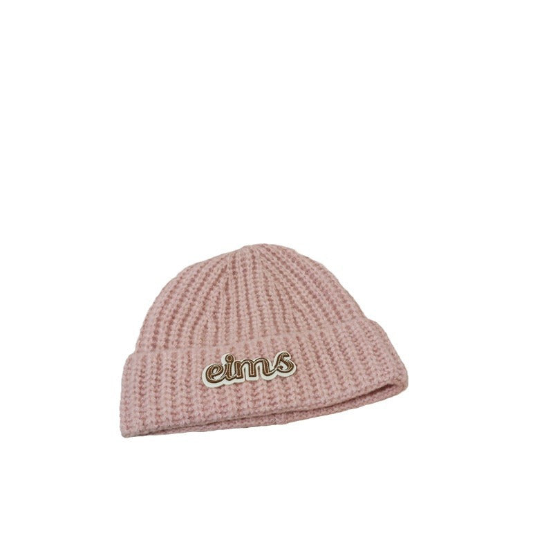 Children's Letter Wool Blend Woolen Thick Warm Kids' Headwear