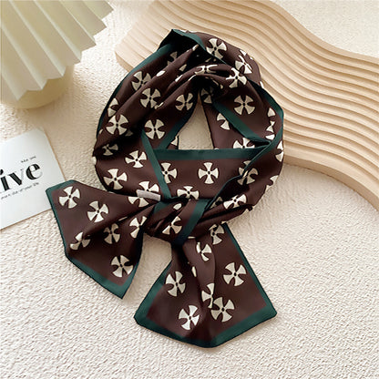 Women's Style Four Narrow Hair Band Tie Bag Temperament Scarfs