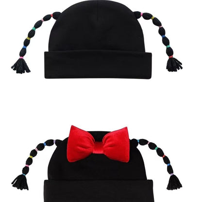 Born Hair Band Bow Rubber Long Braid Hat Kids' Headwear