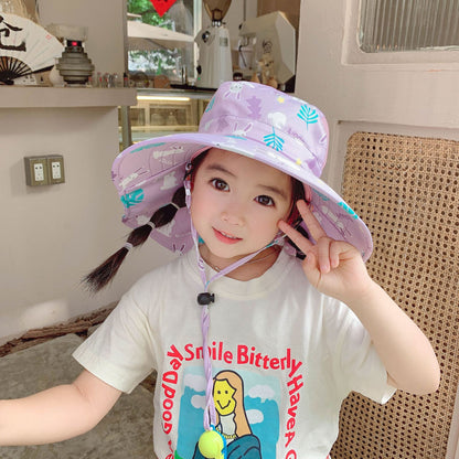 Men's & Children's Female Fisherman Uv Protection Summer Breathable Kids' Headwear