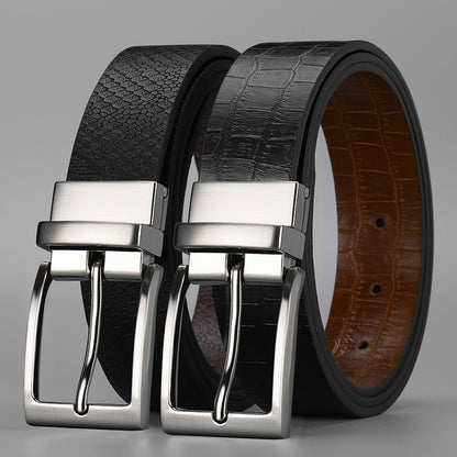 Men's Fashion Rotating Buckle Casual Pin Double-sided Belts