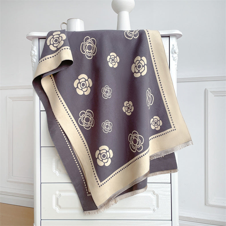 Winter High Sense Thick Warm Air Conditioning Scarfs