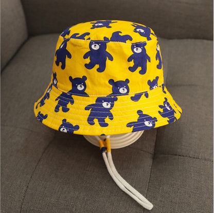 Children's Bucket Thin Korean Style Big Brim Kids' Headwear