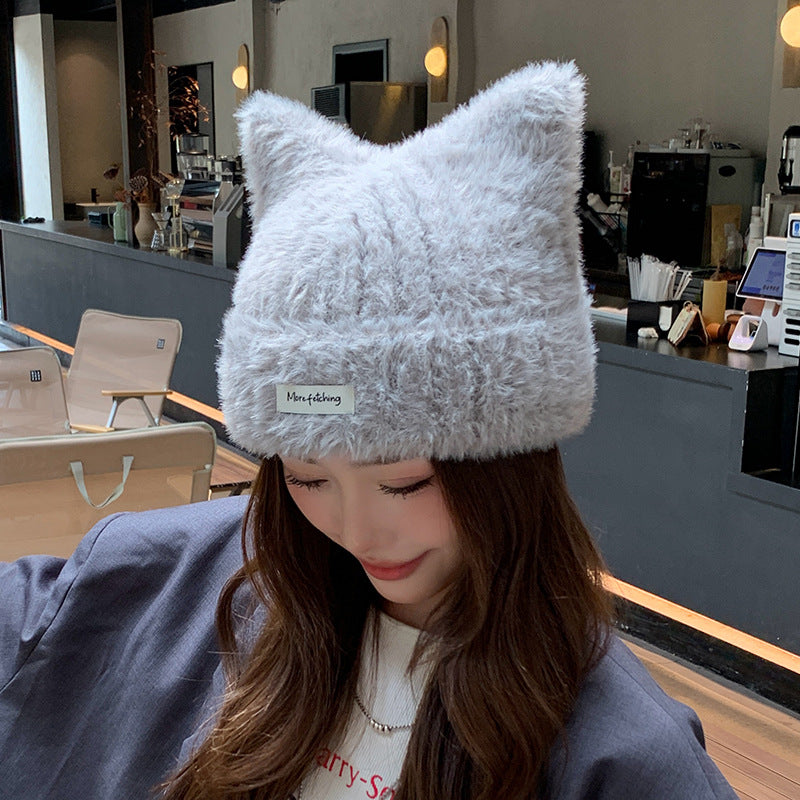 Hat Cute Cat Ears Pullover Ear Protection Hats & Caps