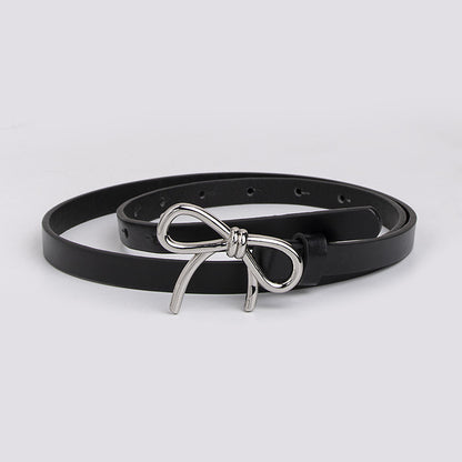 Women's Unique Decorative Bowknot Thin Clothing Belts