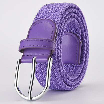 Women's & Men's Woven Stretch Casual Alloy Pin Buckle Belts