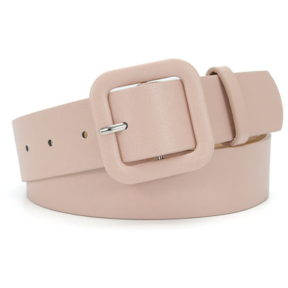 Women's Korean Style Square Buckle Candy Color Belts