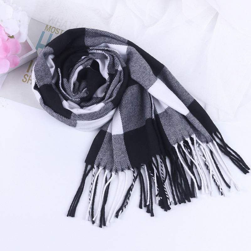 Women's & Men's Style Plaid Winter High-grade Artificial Cashmere Scarfs