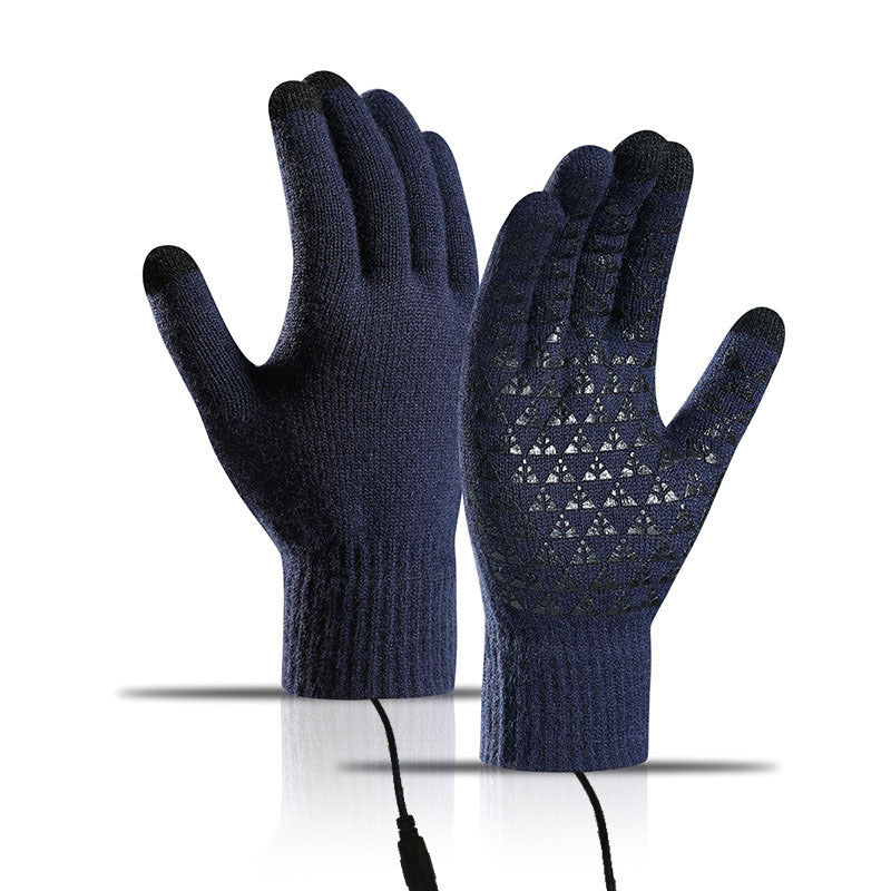 Heating Knitted Winter Warm Touch Screen Gloves