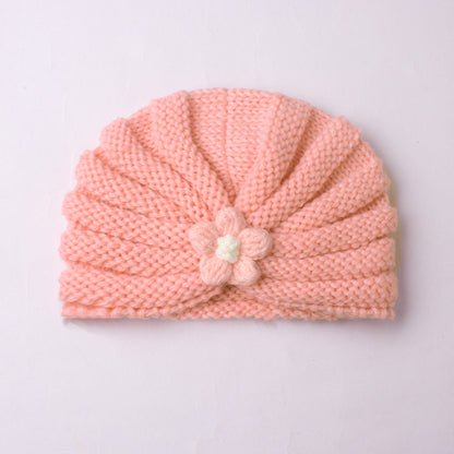 Children's Keep Warm Knitted Hat Cute Flowers Kids' Headwear