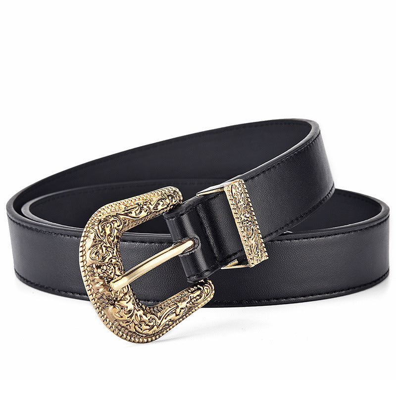 Women's Fashion Pin Buckle Three-piece Retro High Belts