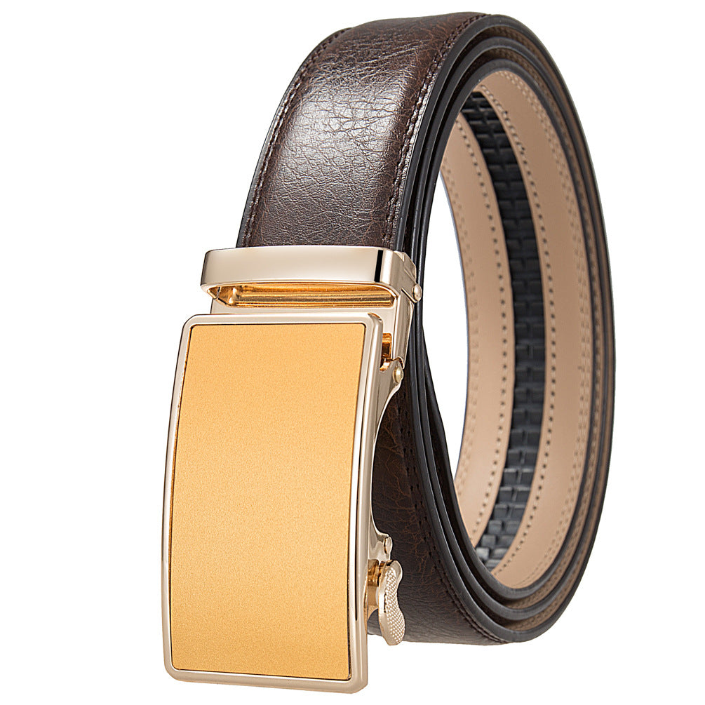 Men's Durable Versatile Automatic Buckle Cowhide Belts