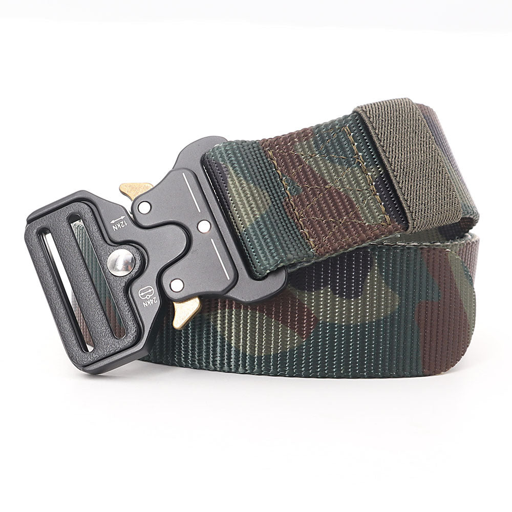 Women's & Men's Outdoor Camouflage Tactical Alloy Canvas Nylon Belts