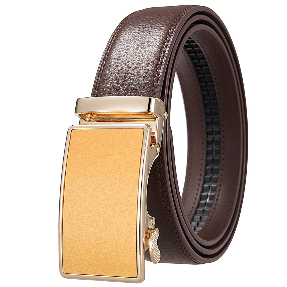 Men's Durable Versatile Automatic Buckle Cowhide Belts