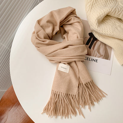 Women's Color High Quality Korean Style Thick Thermal Scarfs