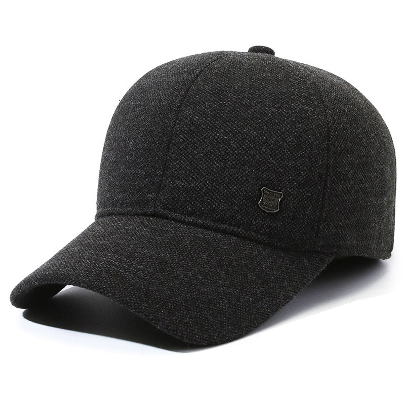 Men's Thickened Earflaps Warm Peaked Outdoor Woolen Hats & Caps