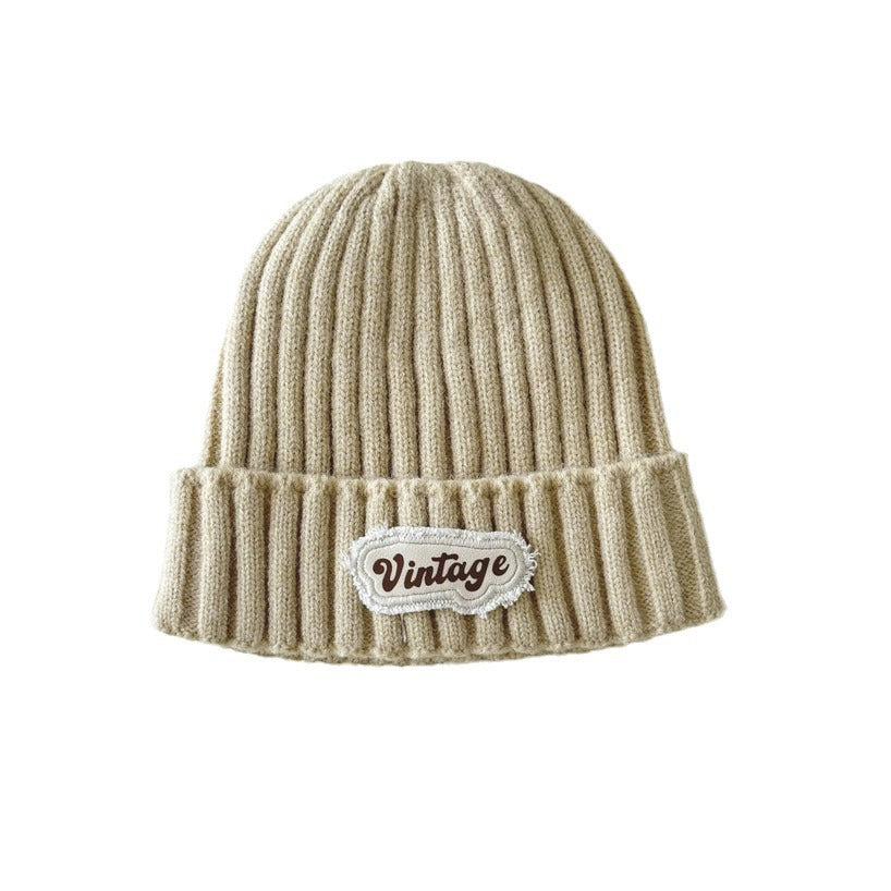 Children's Hat Boy Woolen Warm Knitted Sleeve Kids' Headwear