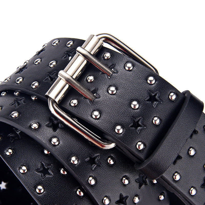 Hollow Hip Hop Punk Rivet Casual Belts