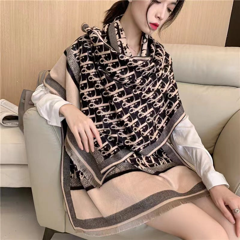 Women's Winter Fashionable Korean Thick Warm High-grade Scarfs