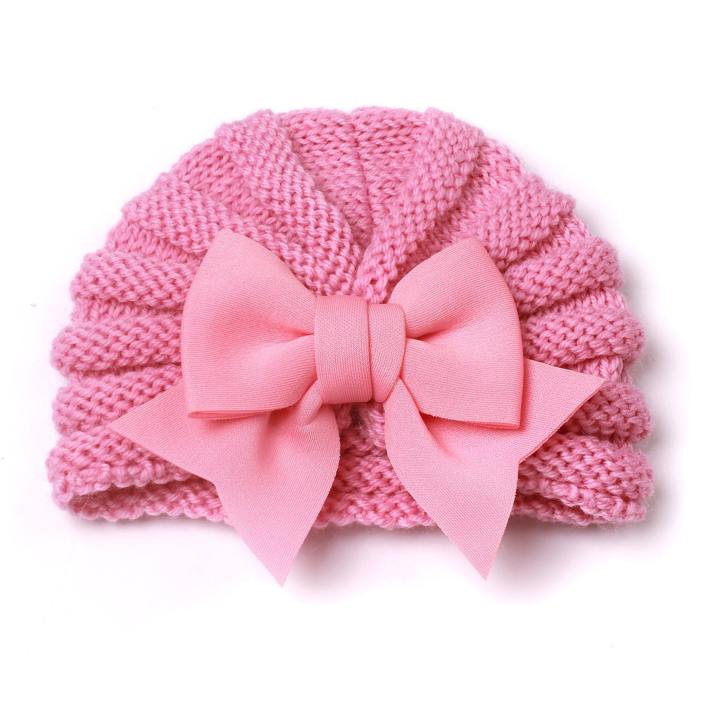 Children's Keep Warm Knitted Hat Bow Sleeve Kids' Headwear