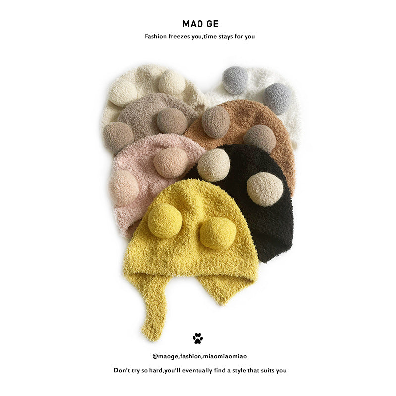 Women's & Men's Cute Double Ball Knitted Fashion Sweet Kids' Headwear