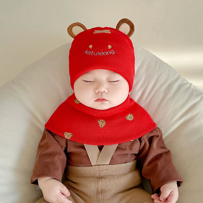 Cartoon Bear Hat Thin Cotton Born Beanie Kids' Headwear