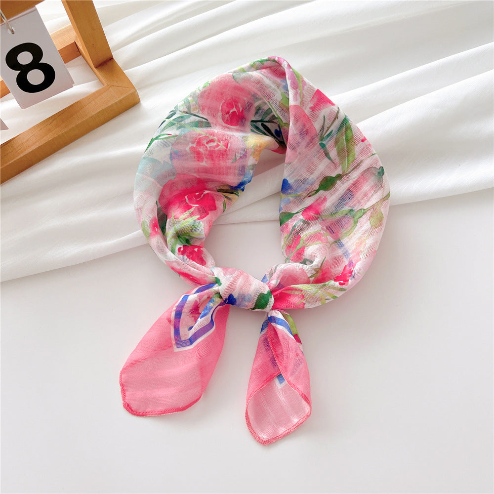 Women's Towel Silk Artistic Fashionable Elegant Hair Scarfs