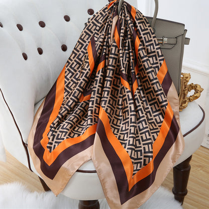 Large Kerchief Printed Female Mother's Outer Scarfs