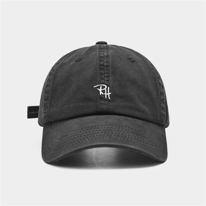 Women's & Men's Khaki Soft Top Baseball Peaked Deep Black Korean Hats & Caps