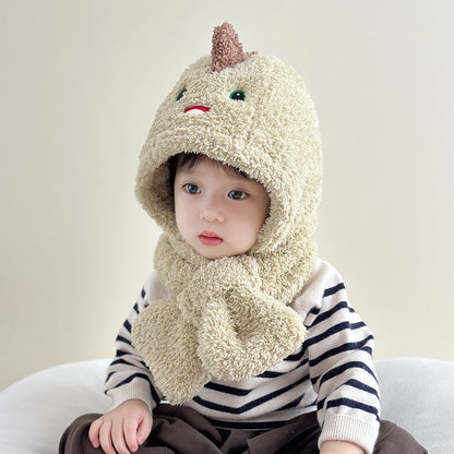 Children's South Hat Integrated Winter Cartoon Dinosaur Kids' Headwear