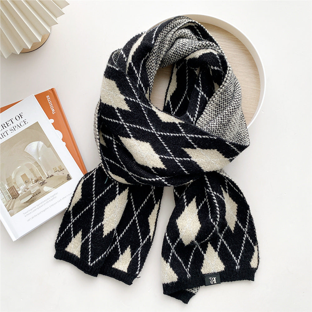 Women's Long Knitted Korean Thickened Warm Fashionable Scarfs