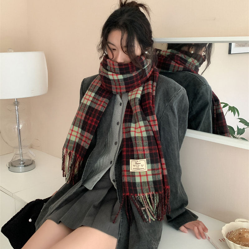 Women's Artificial Cashmere Retro Warm Long Shawl Scarfs