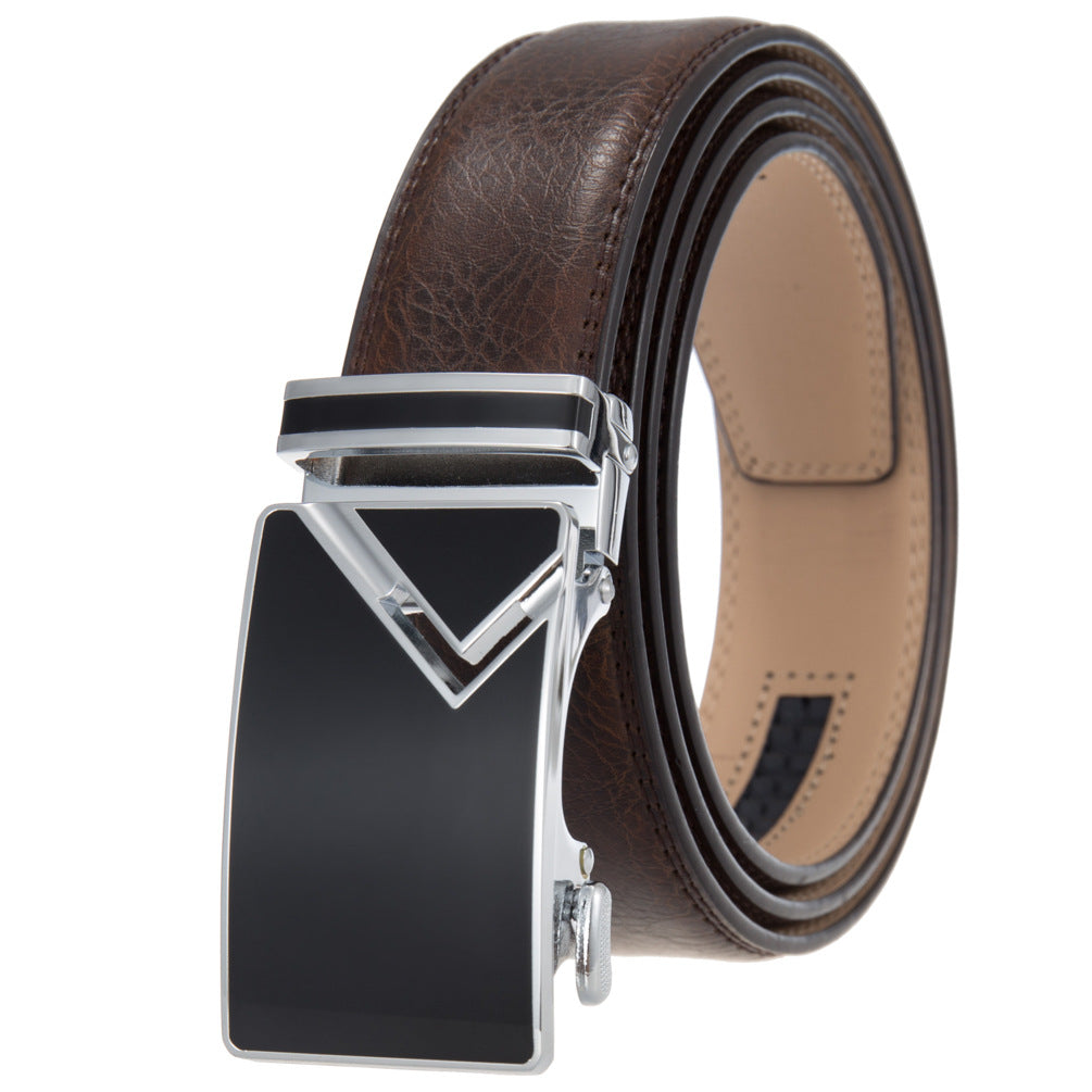 Men's Abrasive Buckle Leather Automatic Fashion Belts