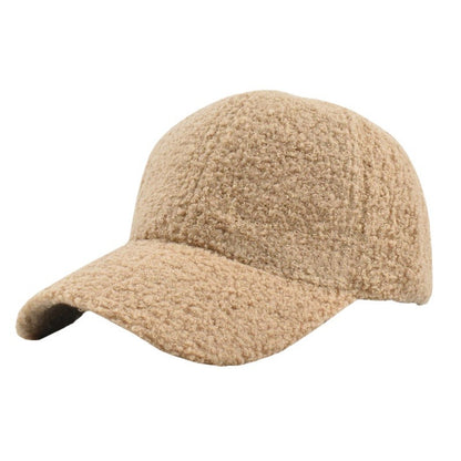 Women's Solid Color Baseball Fashion Light Board Lamb Hats & Caps