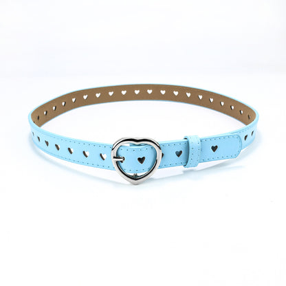 Children's Christmas Jeans Strap Heart-shaped Hollow Love Belts