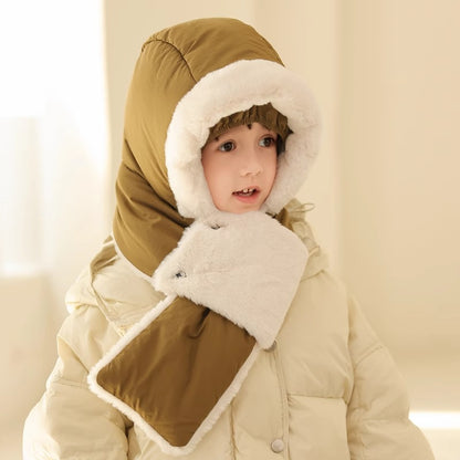 Children's Warm Equipment Boys Riding Integrated Plush Hat Kids' Headwear