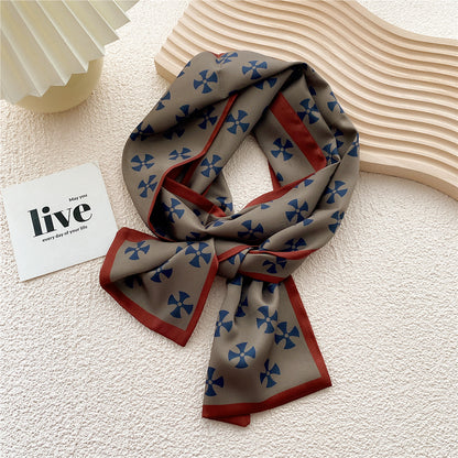 Women's Style Four Narrow Hair Band Tie Bag Temperament Scarfs