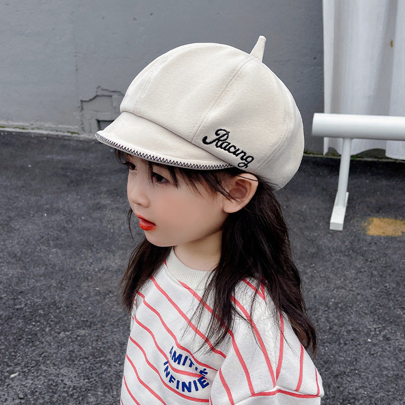 Children's Beret Hat Snapback Painter Western Style Kids' Headwear