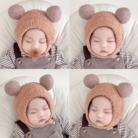 Hat Cute Fashion Double Ball Earmuffs Kids' Headwear