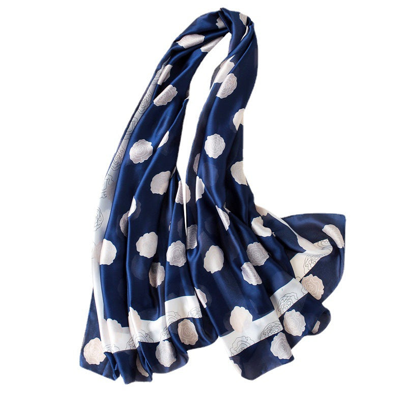 Women's Rose Pattern Fashion Printed Travel Beach Scarfs