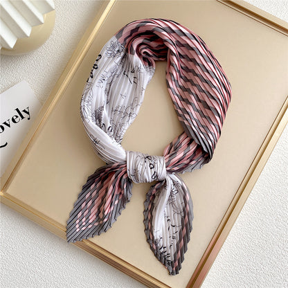 Women's Small Square Towel Versatile Decorative Silk Scarfs