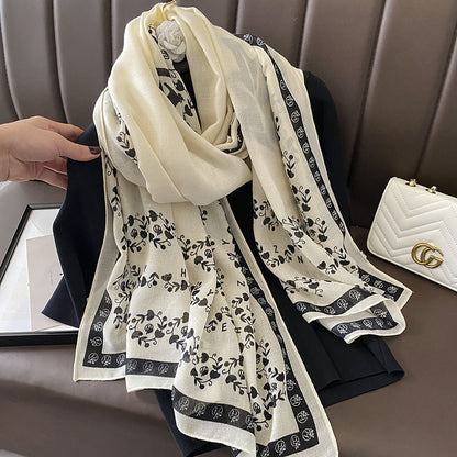 Women's Autumn Shawl Outer Match Fashion Cotton Linen Scarfs