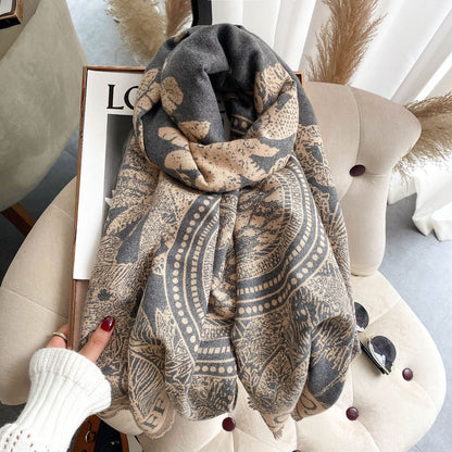 Beard Tassel Travel Outer Elegant Female Scarfs