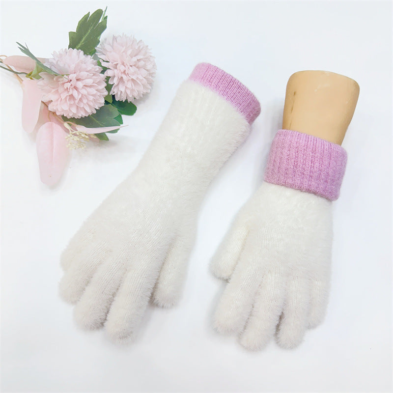 Wool Plus Long Winter Warm Plush Gloves