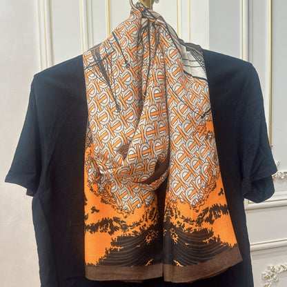 Women's Live Printed Cotton Linen Warm Outer Scarfs