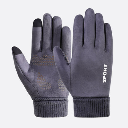 Men's Winter Warm With Veet Riding Windproof Gloves