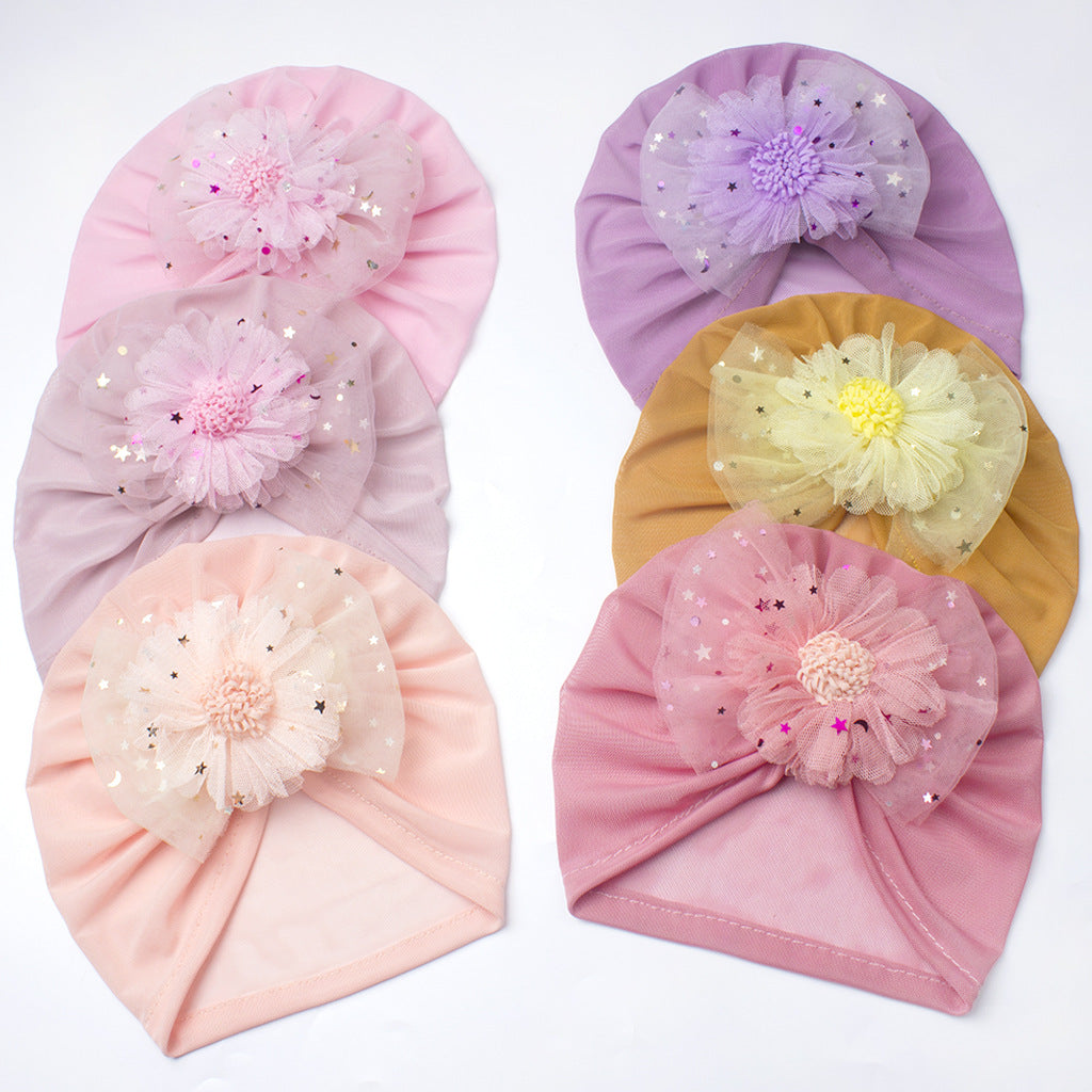 Summer Hat Mesh Thin Bow Flower Kids' Headwear