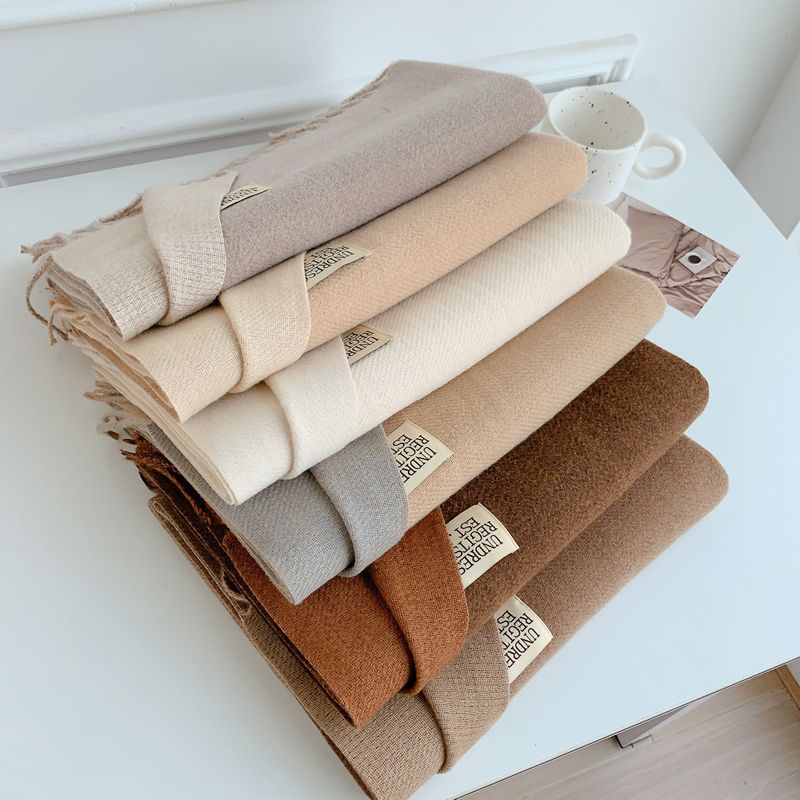 Women's Korean Style Double-sided Long Warm Fashionable Scarfs