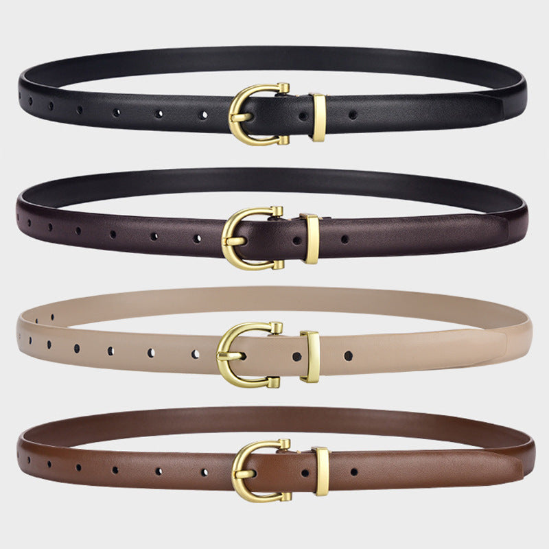 Women's Fashionable Jeans Simple Decorative Trendy Light Belts