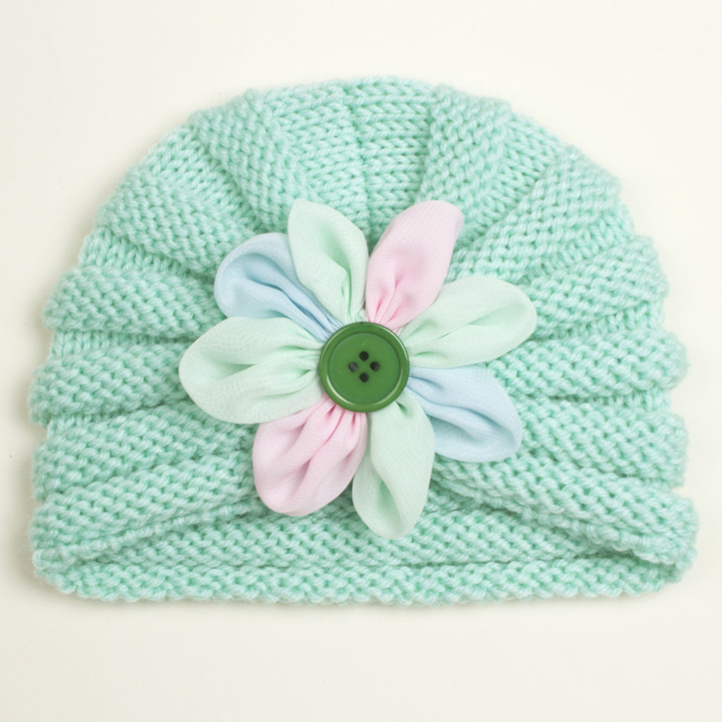 Cool Autumn Wool Flower Hat Sleeve Kids' Headwear